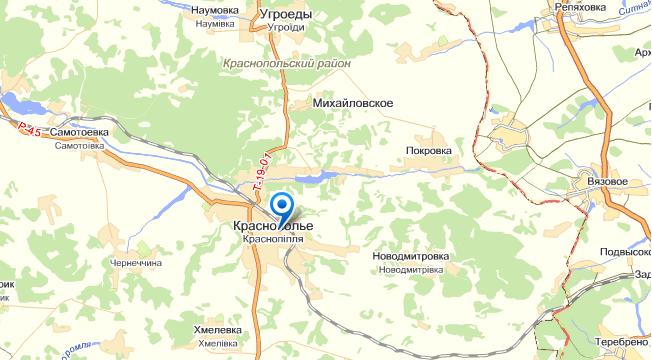 Краснополье на карте