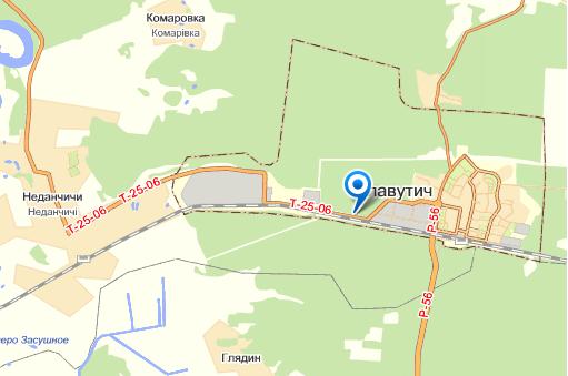 Славутич на карте