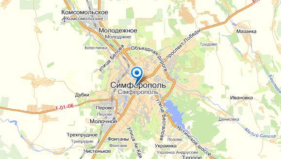 Симферополь на карте