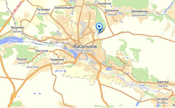 Васильков на карте