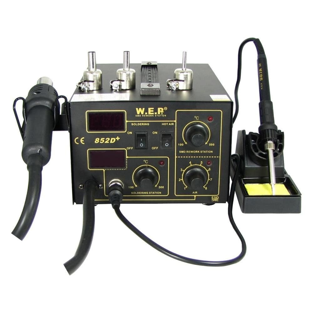 Паяльная станция WEP 852D+, компрессорная, фен, паяльник | гарантия 6 мес.