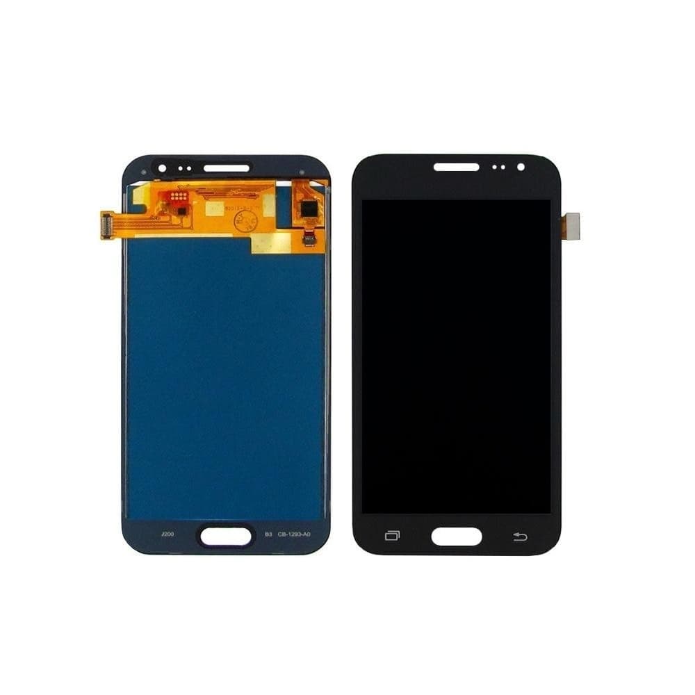 Дисплей Samsung SM-J200 Galaxy J2, чорний | з тачскріном | High Copy, IPS | дисплейный модуль, экран