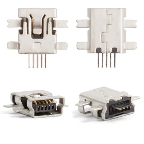 Коннектор зарядки Motorola E2, E6, E8, L2, L6, L7, U6, V3, V3i, W5, 5 pin, mini-USB тип-B, (гнездо, разъем, слот)