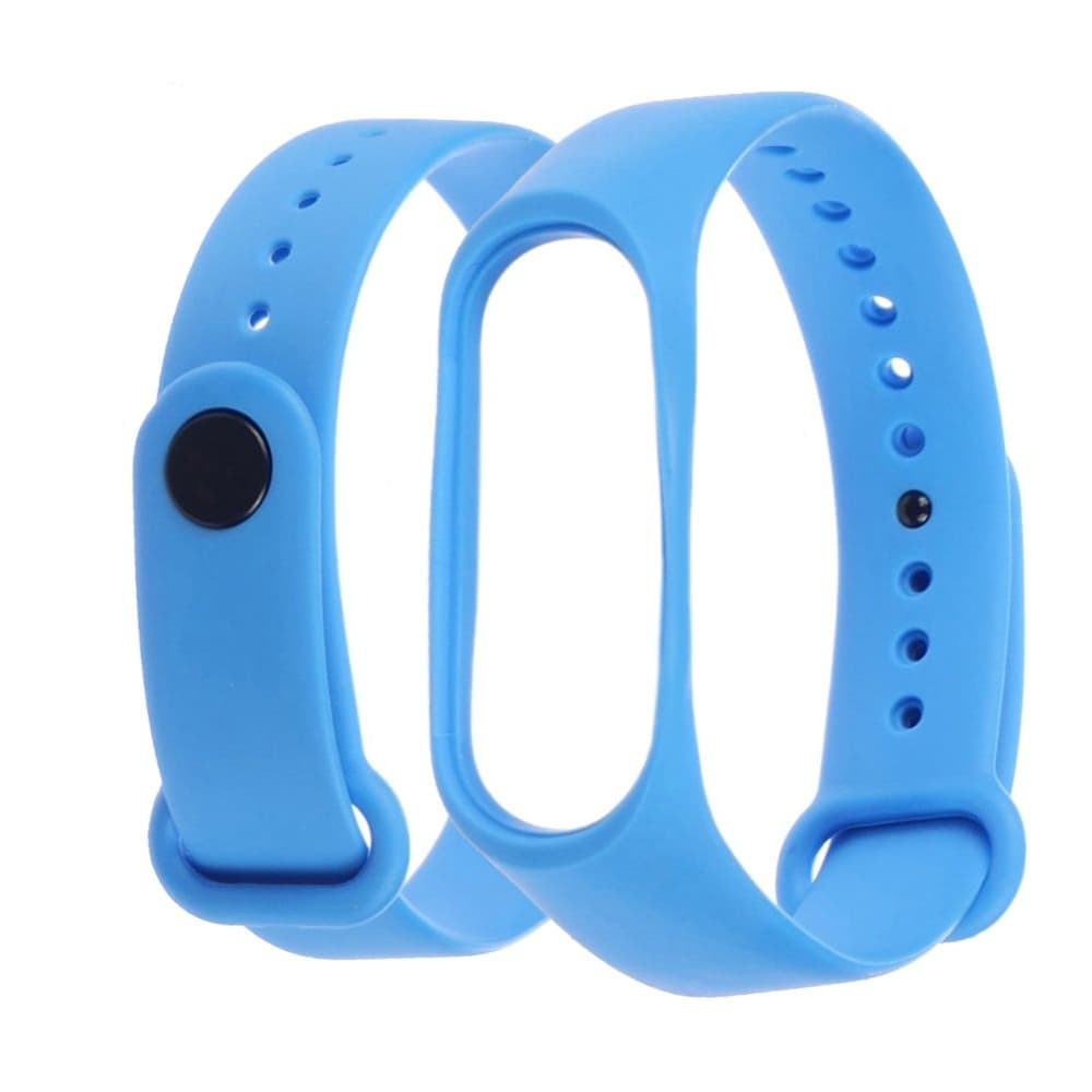 Ремешок Xiaomi Mi Band 3, Mi Band 4, силиконовый, голубой