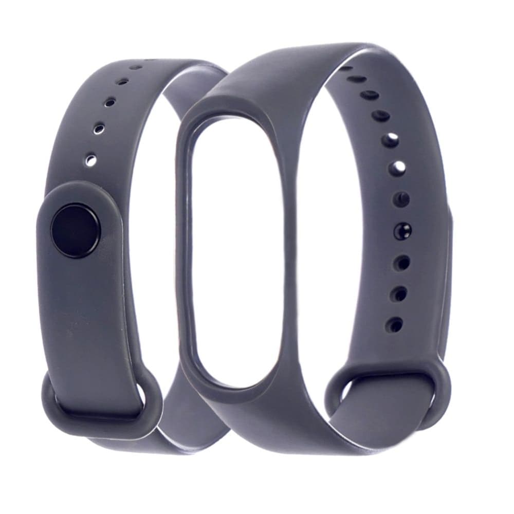 Ремешок Xiaomi Mi Band 3, Mi Band 4, силиконовый, сірий