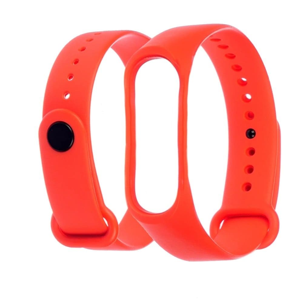 Ремешок Xiaomi Mi Band 3, Mi Band 4, силиконовый, оранжевый