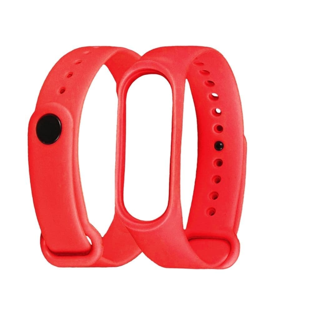 Ремешок Xiaomi Mi Band 3, Mi Band 4, силиконовый, красный