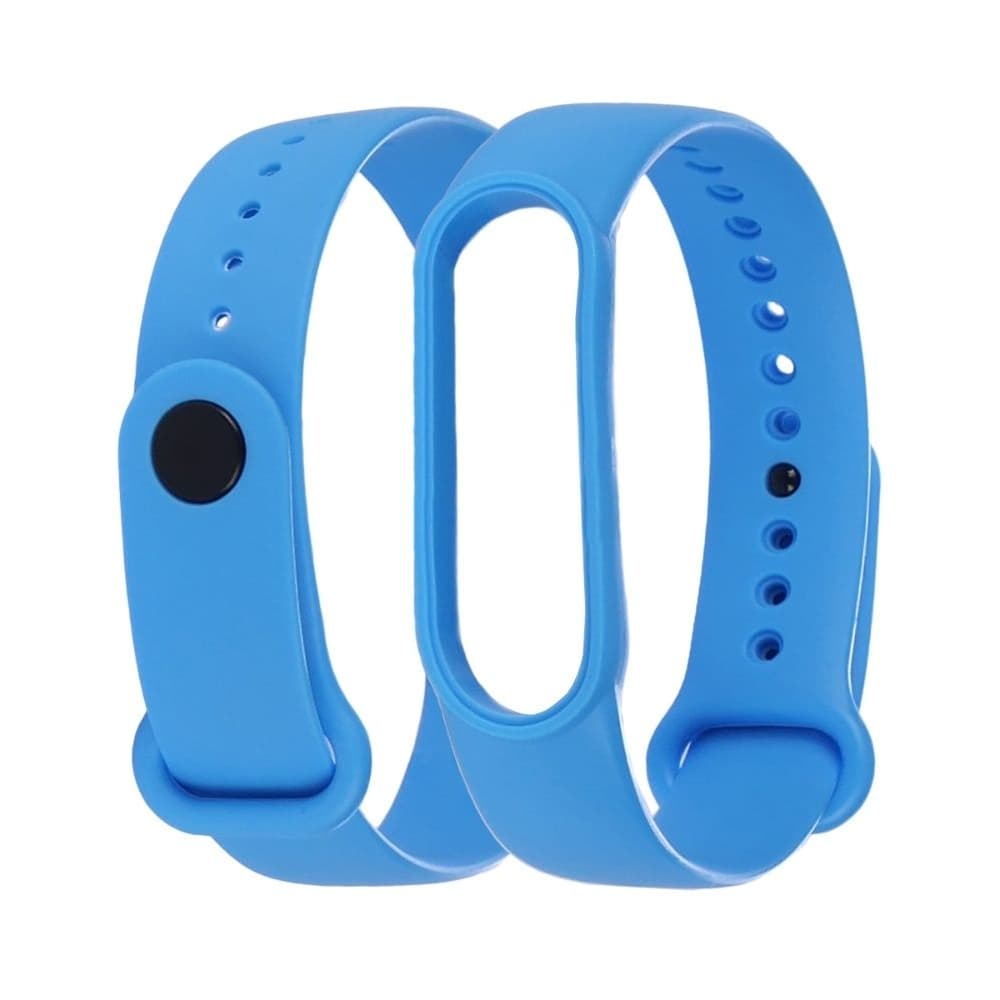Ремешок Xiaomi Mi Band 5, Mi Band 6, силиконовый, голубой