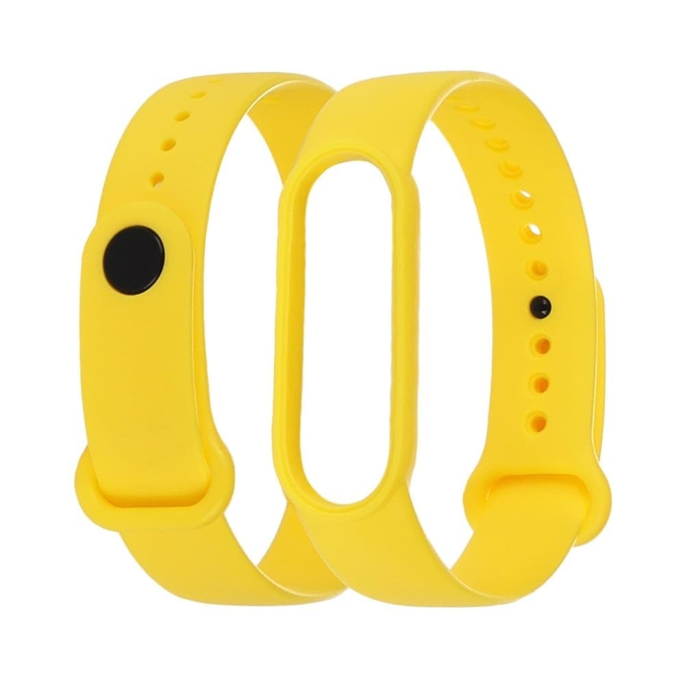 Ремешок Xiaomi Mi Band 5, Mi Band 6, силиконовый, желтый
