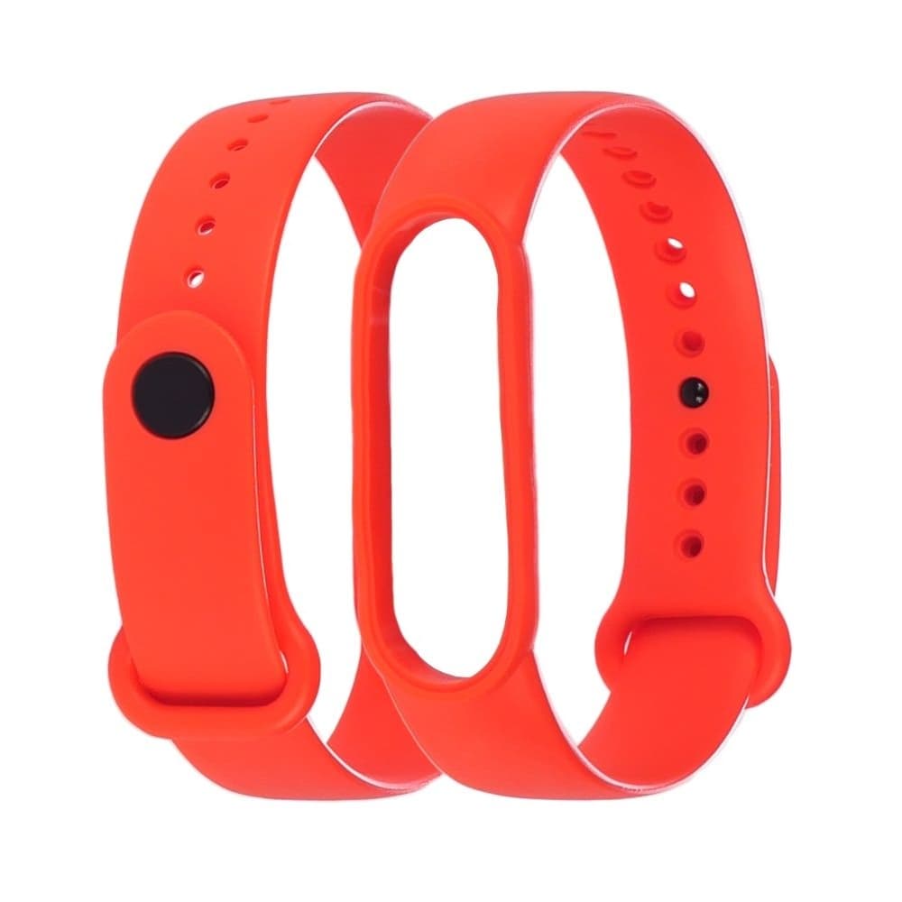 Ремешок Xiaomi Mi Band 5, Mi Band 6, силиконовый, оранжевый