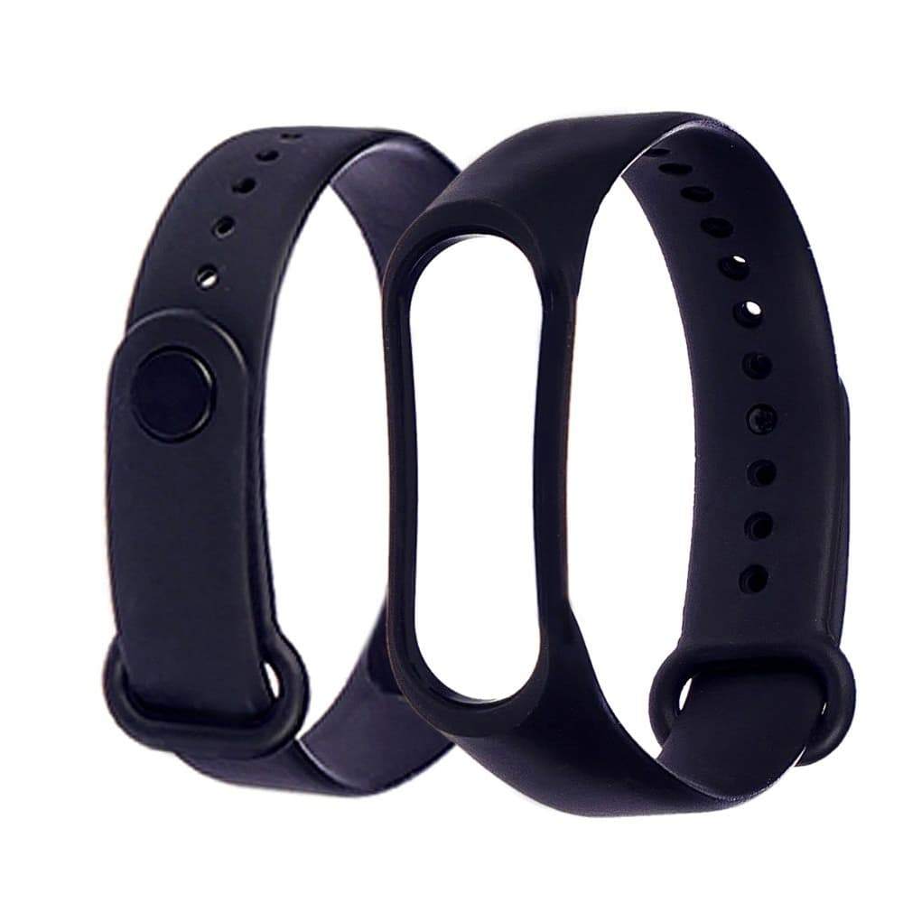 Ремешок Xiaomi Mi Band 3, Mi Band 4, силиконовый, чорний