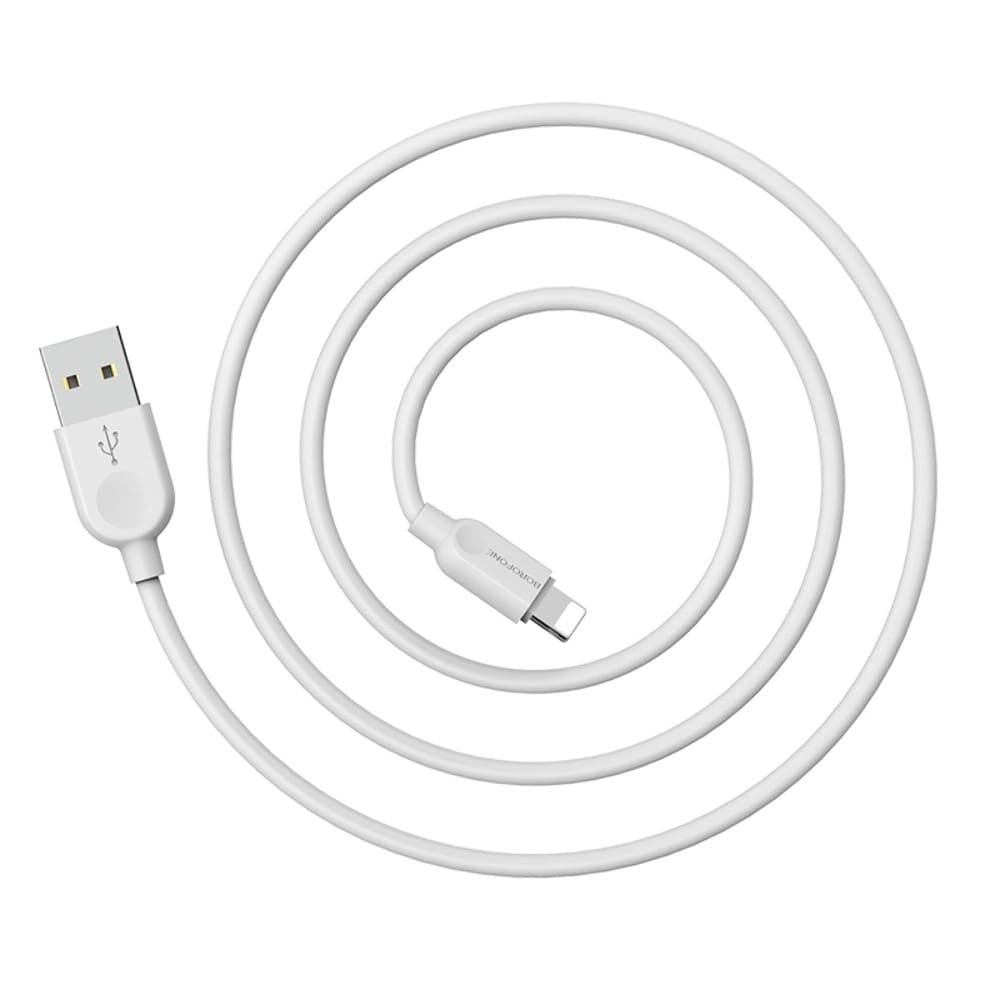 USB-кабель Borofone BX14, Lightning, 100 см, білий