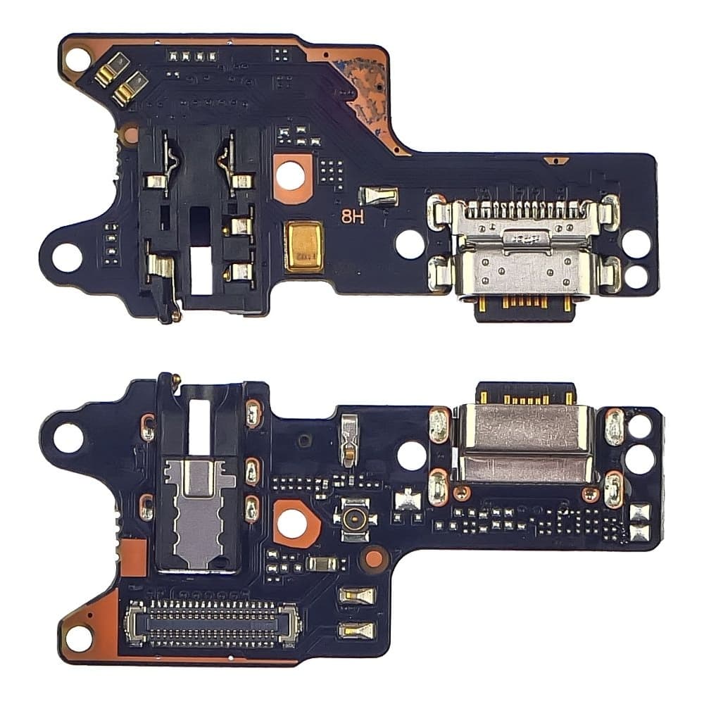 Плата зарядки Xiaomi Redmi 8, Redmi 8A, M1908C3IC, MZB8255IN, M1908C3IG, M1908C3IH, MZB8458IN, M1908C3KG, M1908C3KH, шлейф коннектора зарядки, коннектора наушников, с микрофоном, High Copy