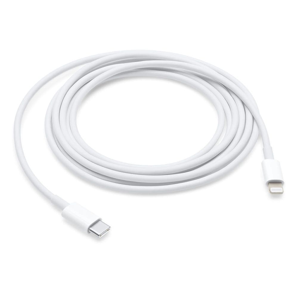 USB-кабель, Type-C на Lightning, 100 см, без упаковки, білий