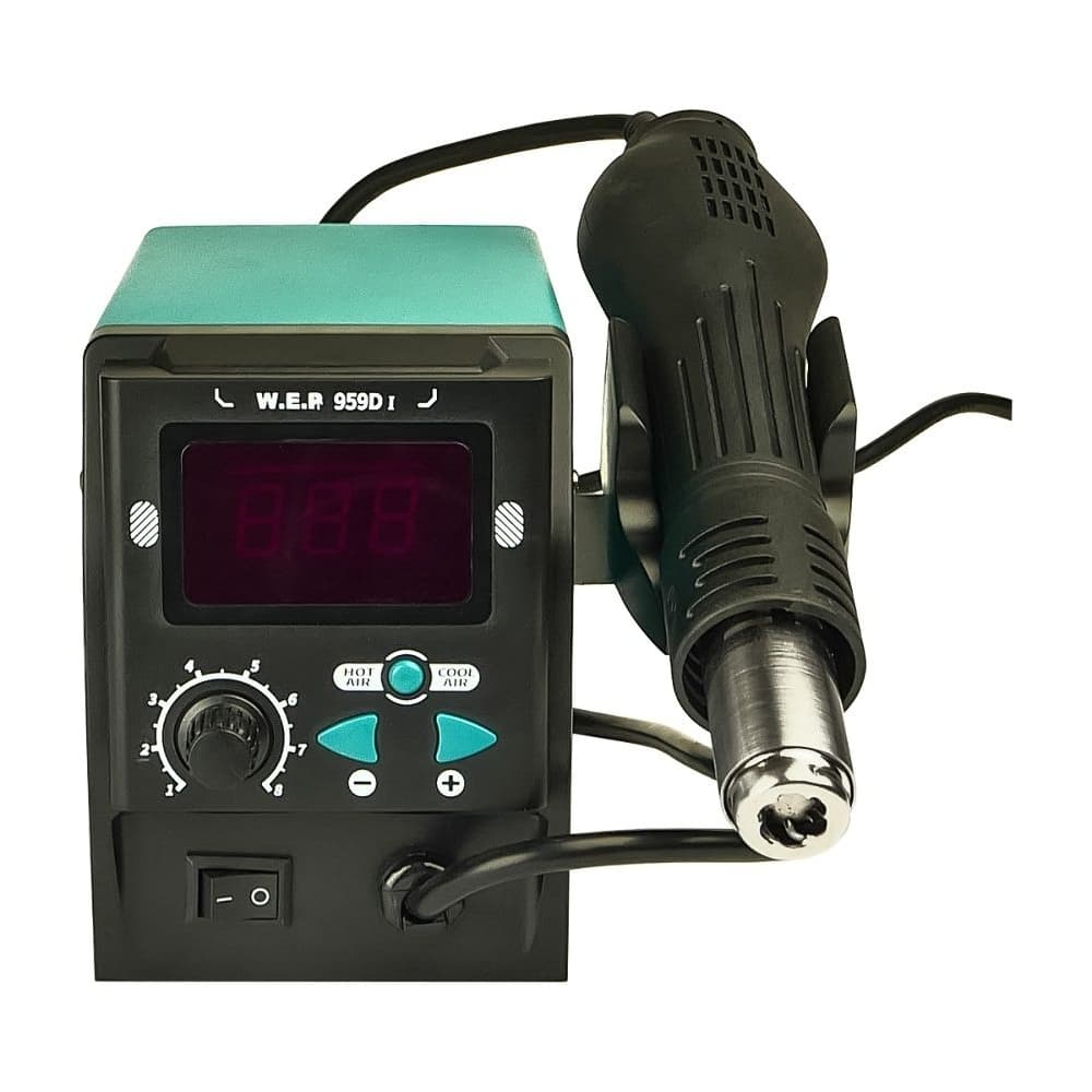 Паяльная станция WEP 959D-I, фен, цифровая индикация, 700W, t 100-500 C | гарантия 6 мес.