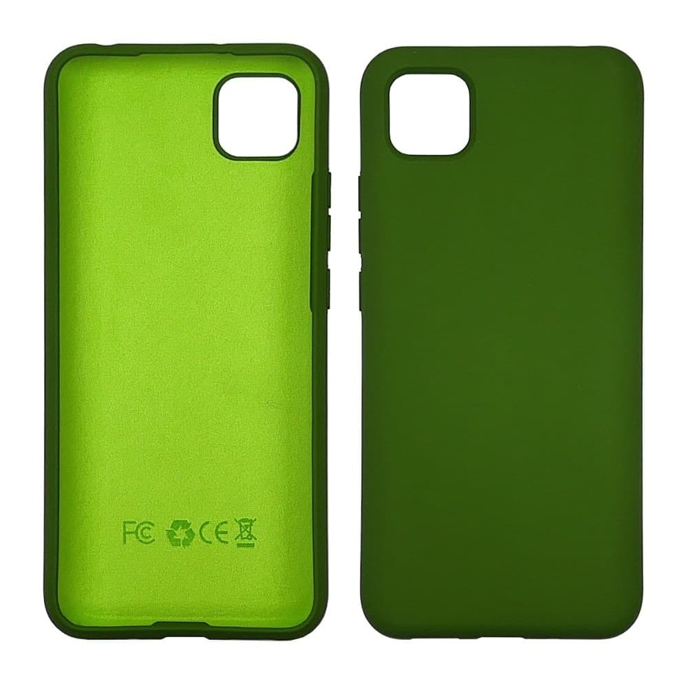 Чехол Xiaomi Poco C3, Redmi 9C, Redmi 10A, силиконовый, Full Nano Silicone, зеленый, без отверстия для сканера отпечатка пальца