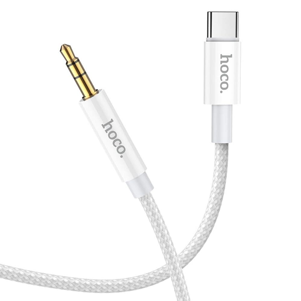 AUX-USB-кабель Hoco UPA19, Type-C на Jack 3.5, 100 см, сірий