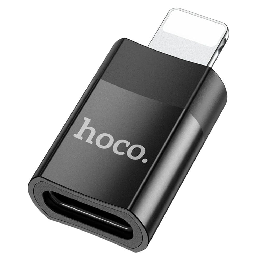 Адаптер OTG Hoco UA17, Lightning на Type-C (F), чорний