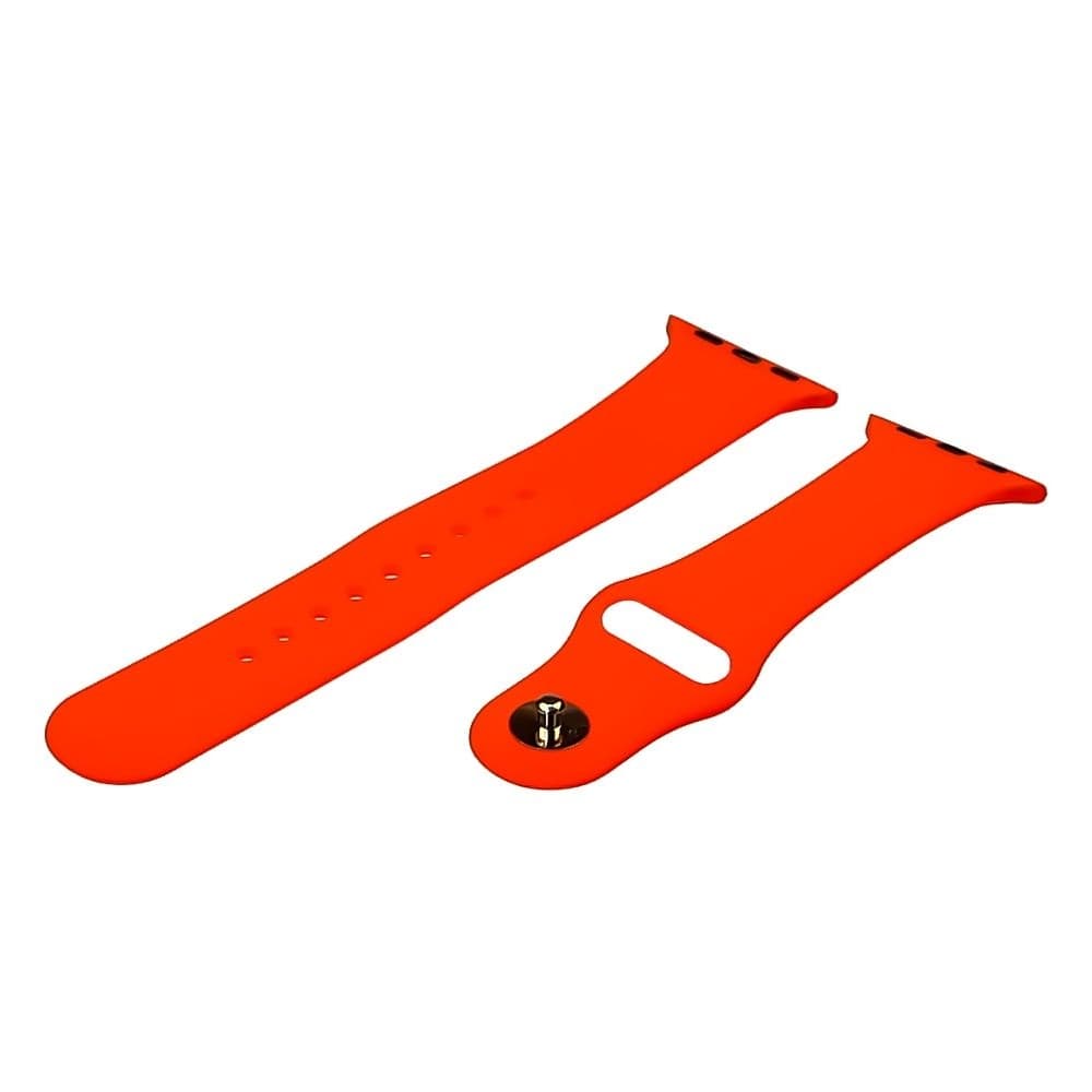 Ремінець силіконовий для Apple Watch Sport Band 38/ 40/ 41 мм, розмір L, помаранчевий | ремешок силиконовый