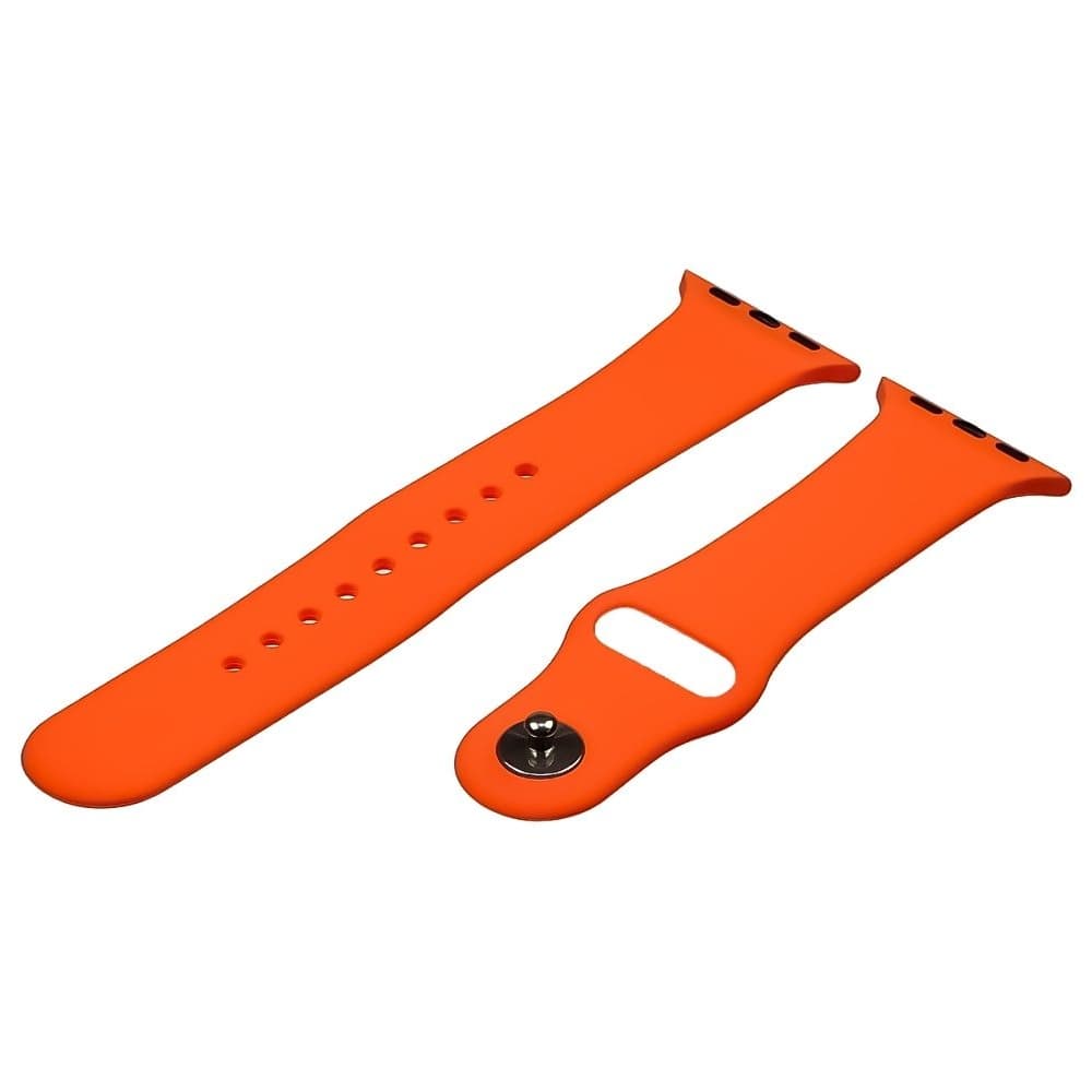 Ремінець силіконовий для Apple Watch Sport Band 38/ 40/ 41 мм розмір L, помаранчевий | ремешок силиконовый