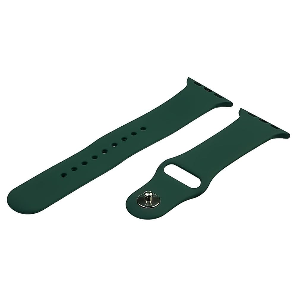 Ремінець силіконовий для Apple Watch Sport Band, 42 мм, 44 мм, 45 мм, розмір L, зелений | ремешок силиконовый