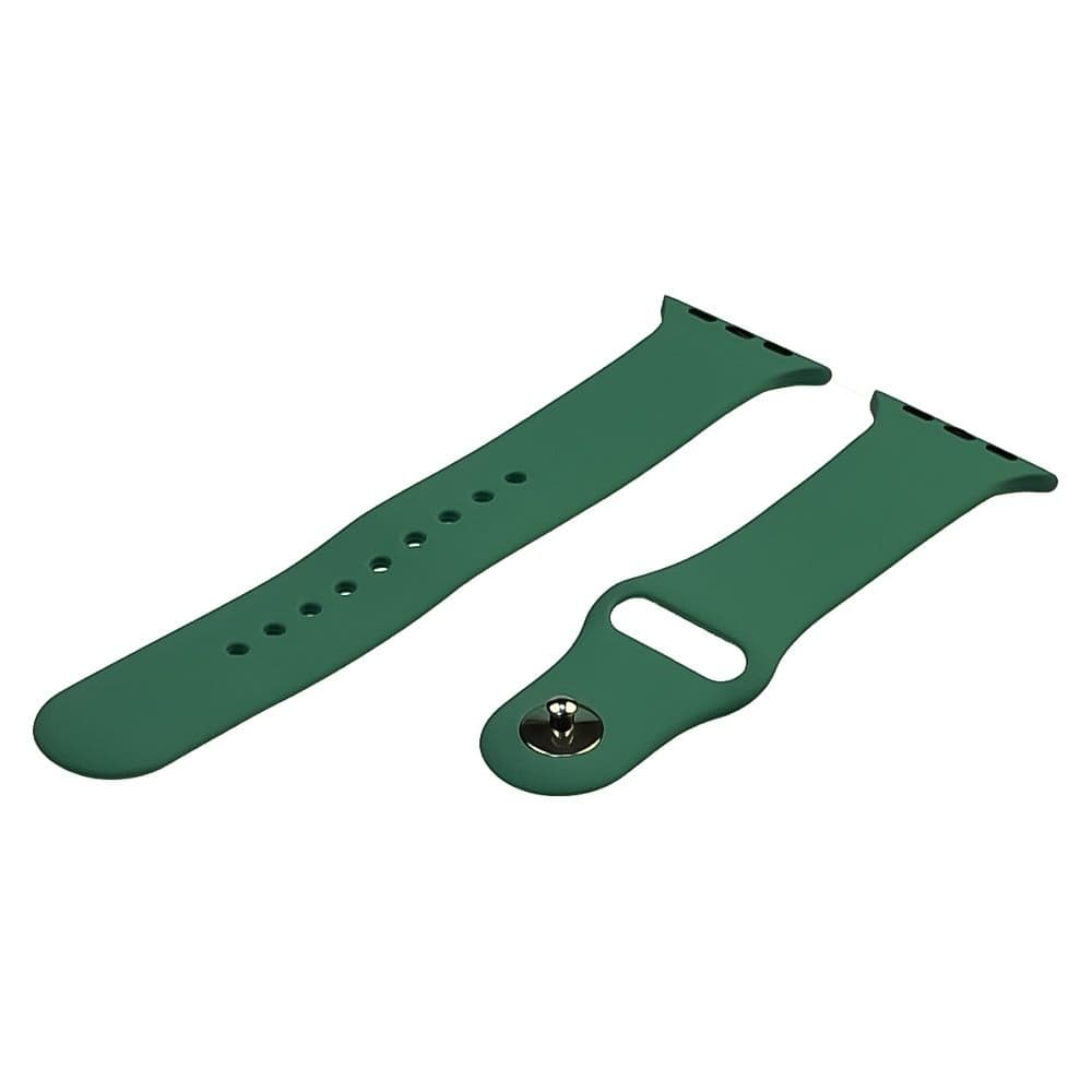 Ремінець силіконовий для Apple Watch Sport Band, 42 мм, 44 мм, 45 мм, розмір L, зелений | ремешок силиконовый