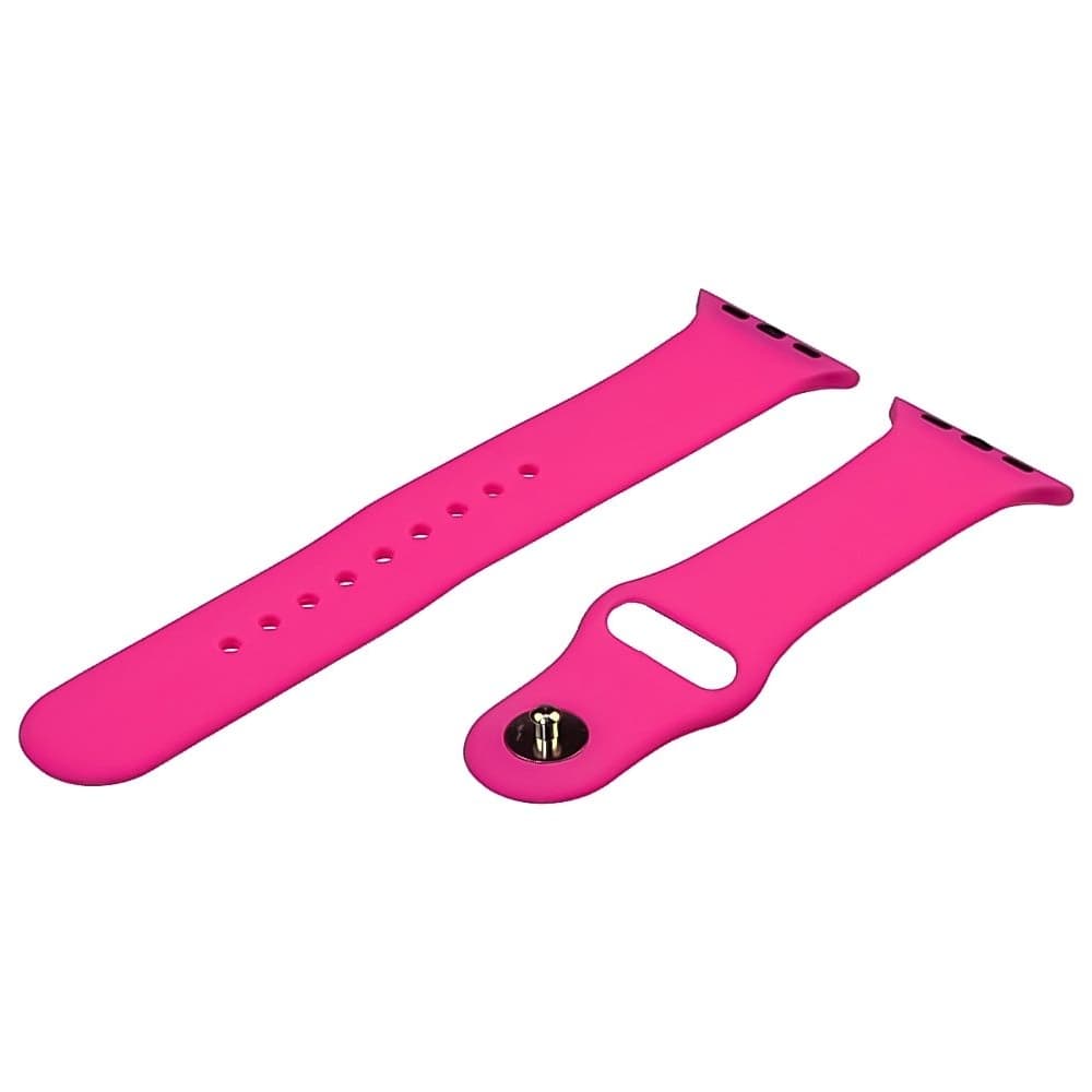 Ремінець силіконовий для Apple Watch Sport Band, 42 мм, 44 мм, 45 мм, розмір S, рожевий | ремешок силиконовый