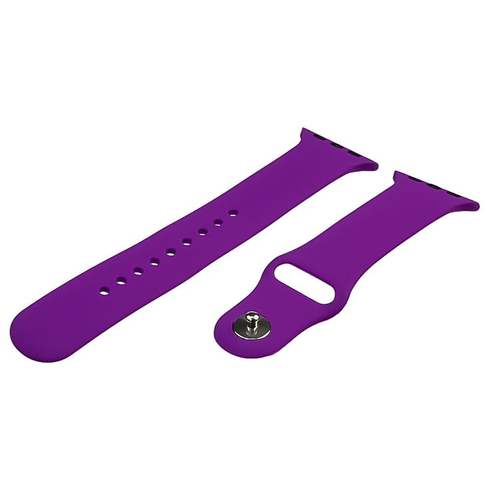 Ремінець силіконовий для Apple Watch Sport Band, 42 мм, 44 мм, 45 мм, розмір S, фіолетовий | ремешок силиконовый