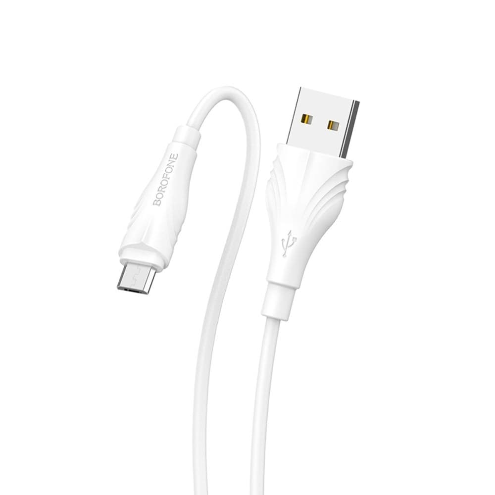 USB-кабель Borofone BX18, Micro-USB, 2.0 А, 100 см, білий