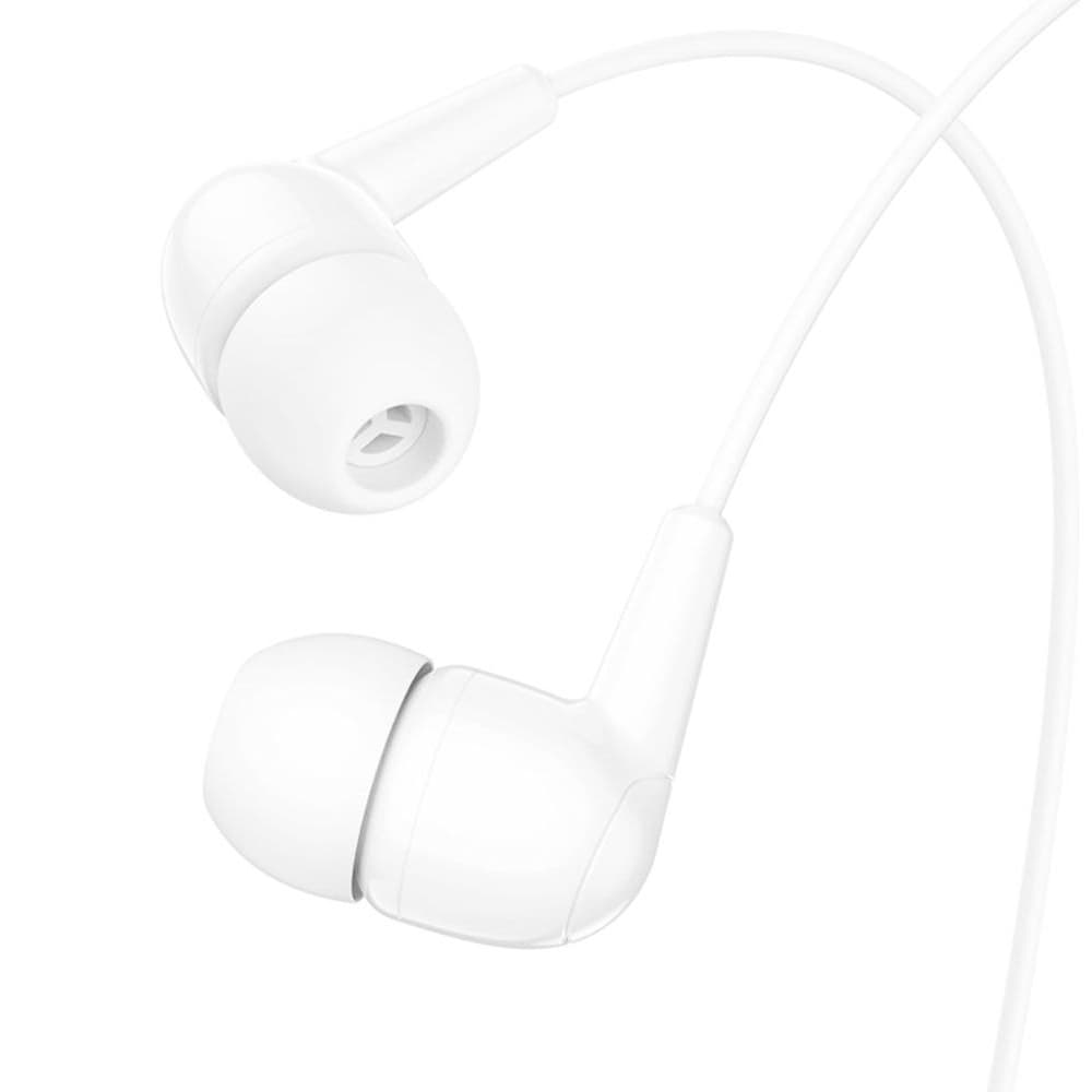 Наушники проводные вакуумные Hoco M97, с микрофоном, Jack 3.5, белые
