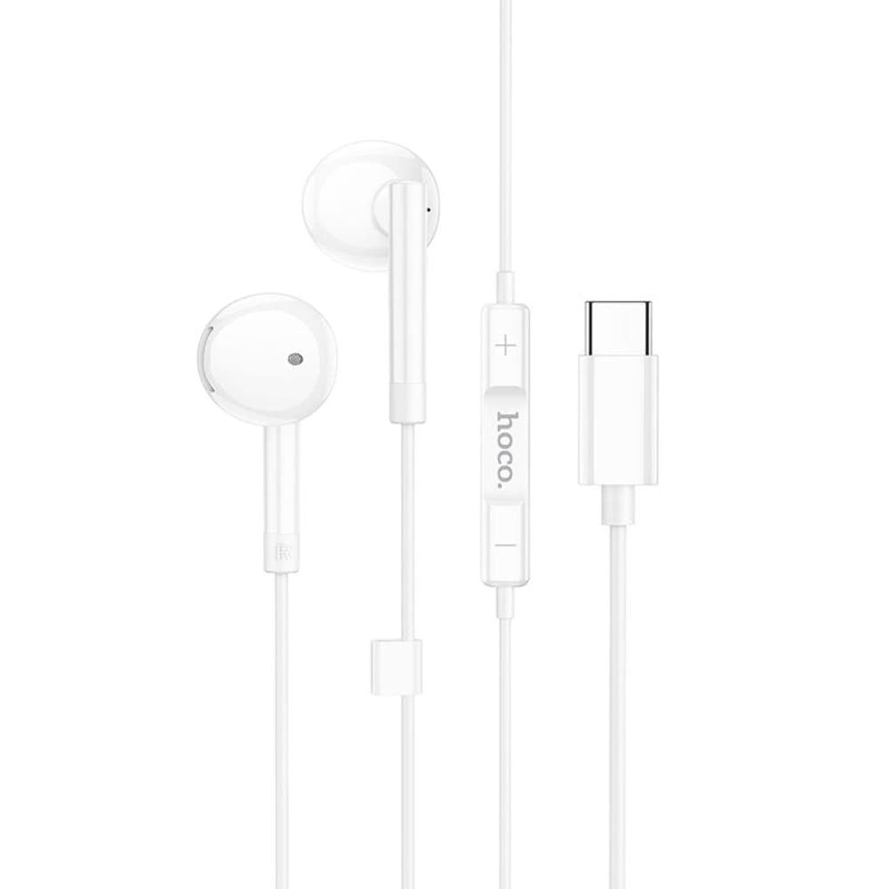 Наушники Hoco M95, проводные, вкладыши, с микрофоном, Type-C, белые