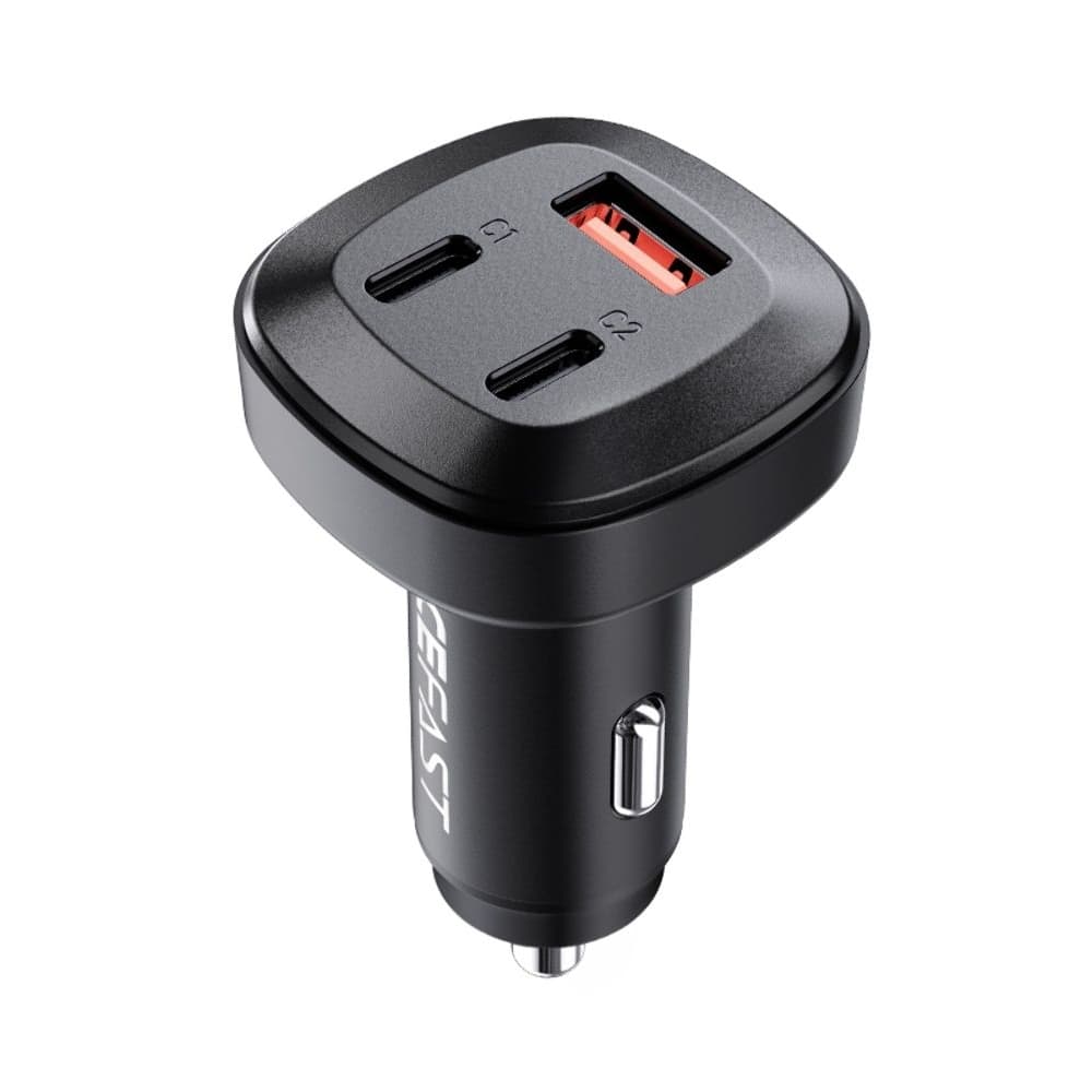 Автомобильний зарядний пристрій Acefast B3, 1 USB, 2 Type-C, 5 А, 66 Вт, Power Delivery, Quick Charge, черное | зарядка, зарядное устройство