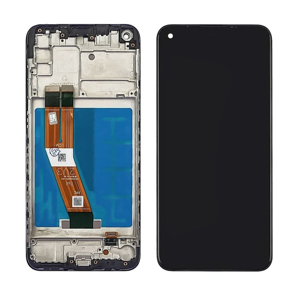 Дисплей Samsung SM-A115 Galaxy A11, SM-M115 Galaxy M11, чорний | з тачскріном | в передній панелі | Original (PRC) | дисплейный модуль, экран