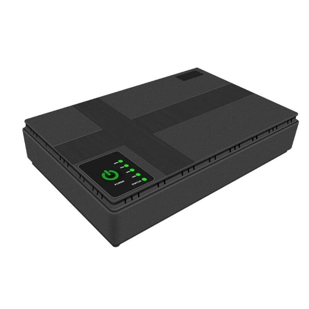 Источник бесперебойного питания сетевого оборудования DC1018P, 12V, 9V, 5V, 10000 mAh, чорний