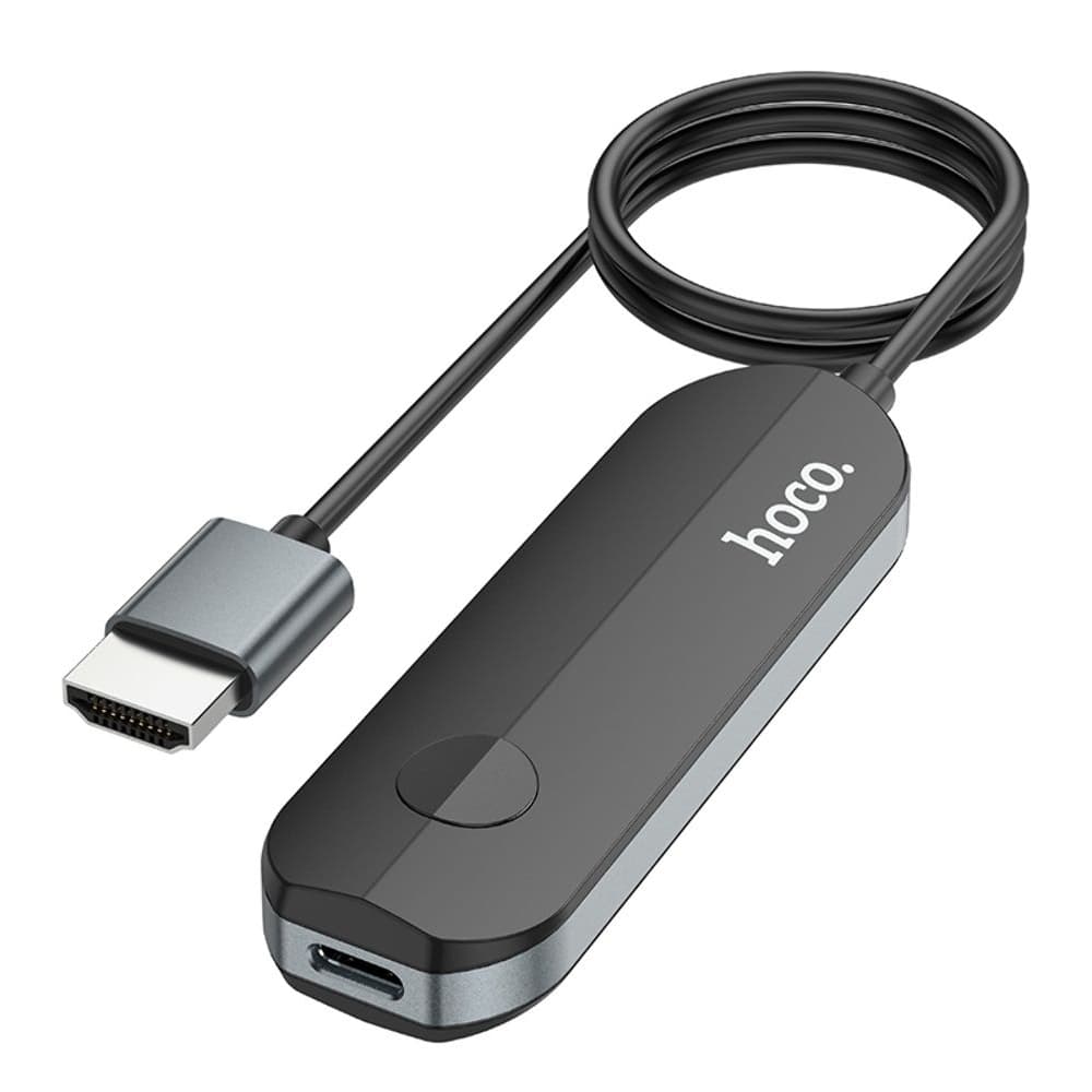 Адаптер Hoco UA23, HDMI (M) на Lightning (F), 4K, чорний
