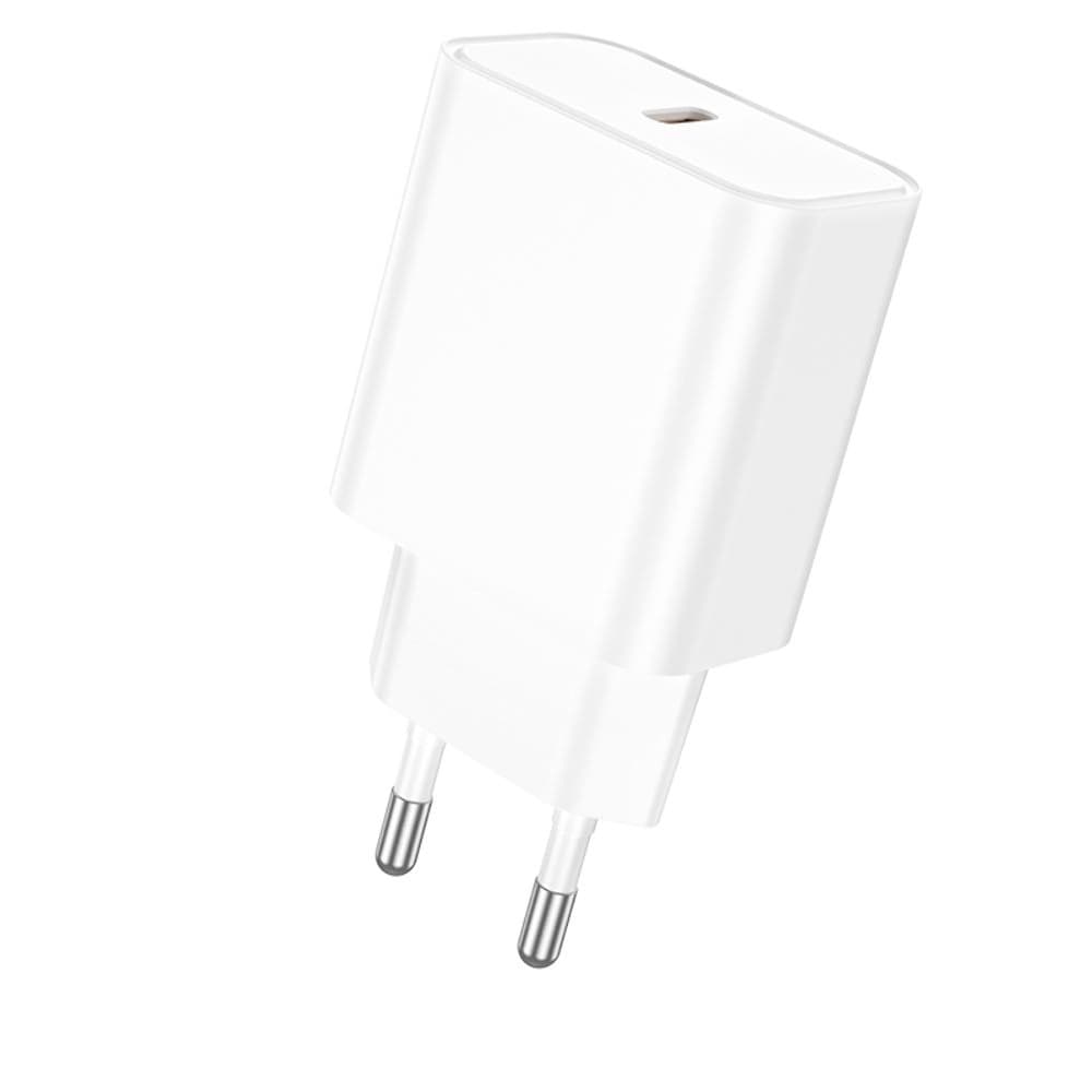 Сетевое зарядное устройство Borofone BA71A, Type-C, Power Delivery (20 Вт), белое