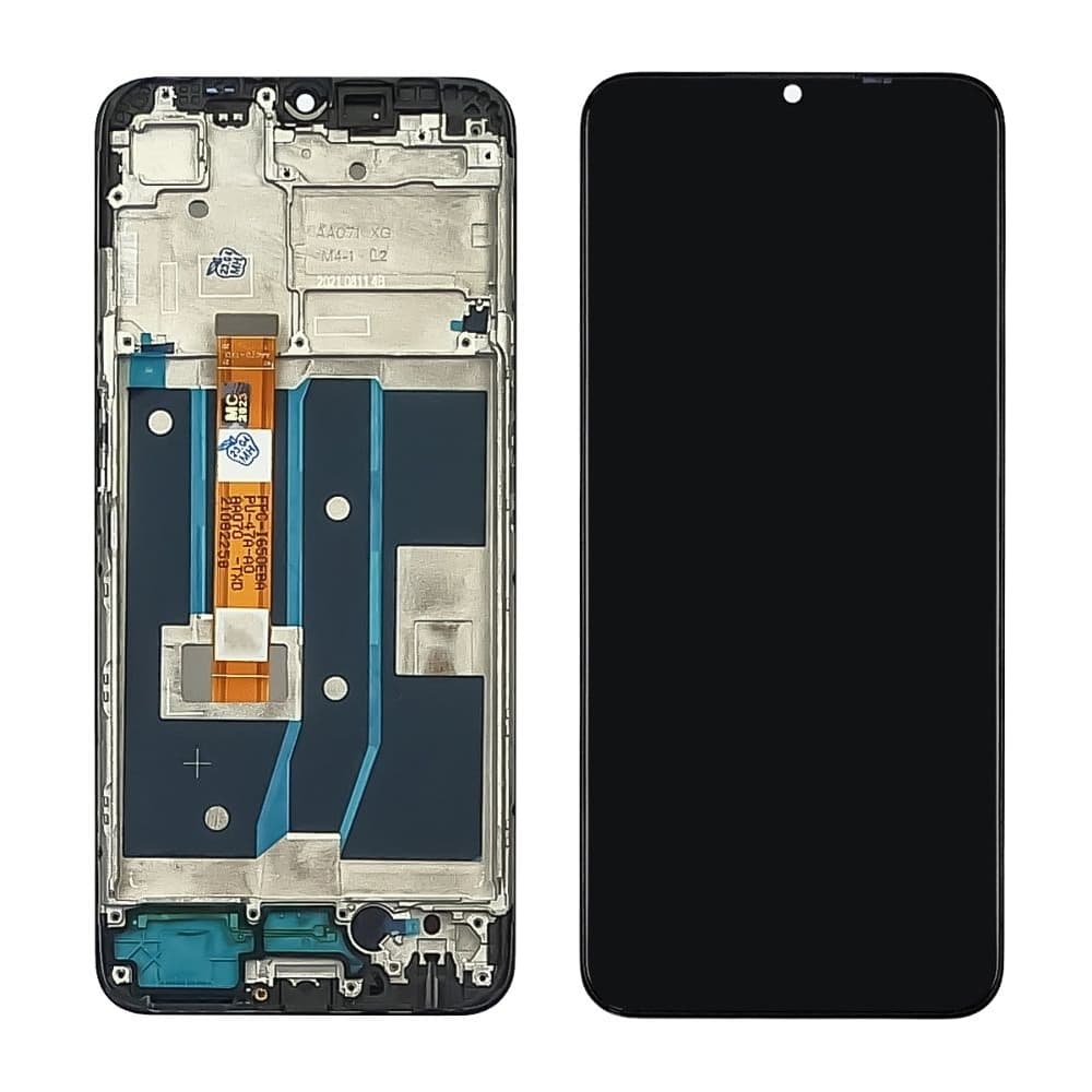 Дисплей Oppo A16, чорний | з тачскріном | в передній панелі | Original (PRC) | дисплейный модуль, экран