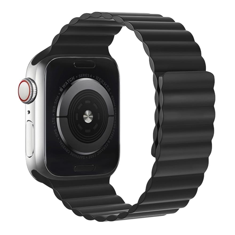 Ремінець силіконовий Hoco iWatch WA07 magnetic, 38, 40, 41 мм, Black | ремешок силиконовый
