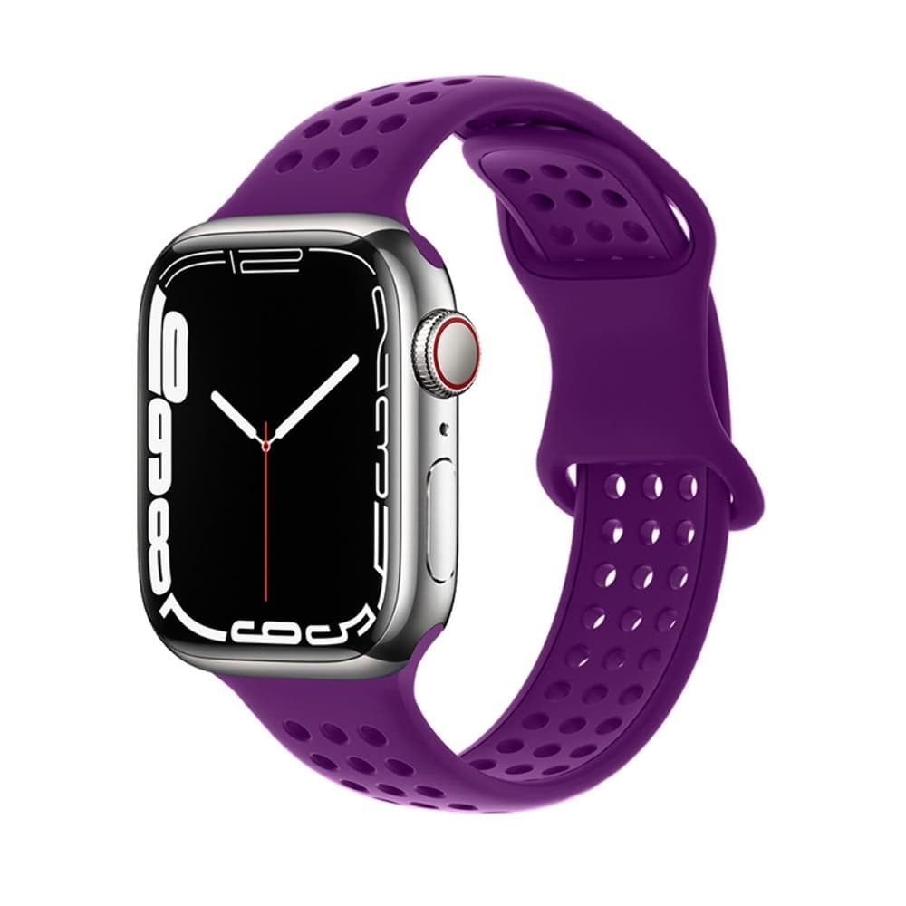 Ремінець силіконовий Hoco iWatch WA08 honeycomb, 38, 40, 41 мм, dark purple | ремешок силиконовый