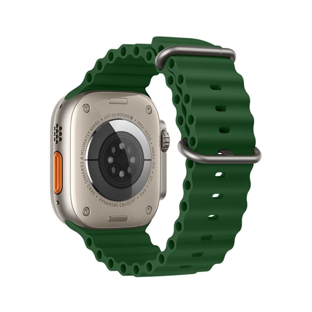 Ремінець силіконовий Hoco iWatch WA12 marine double buckle, 42, 44, 45, 49 мм, alfalfa | ремешок силиконовый