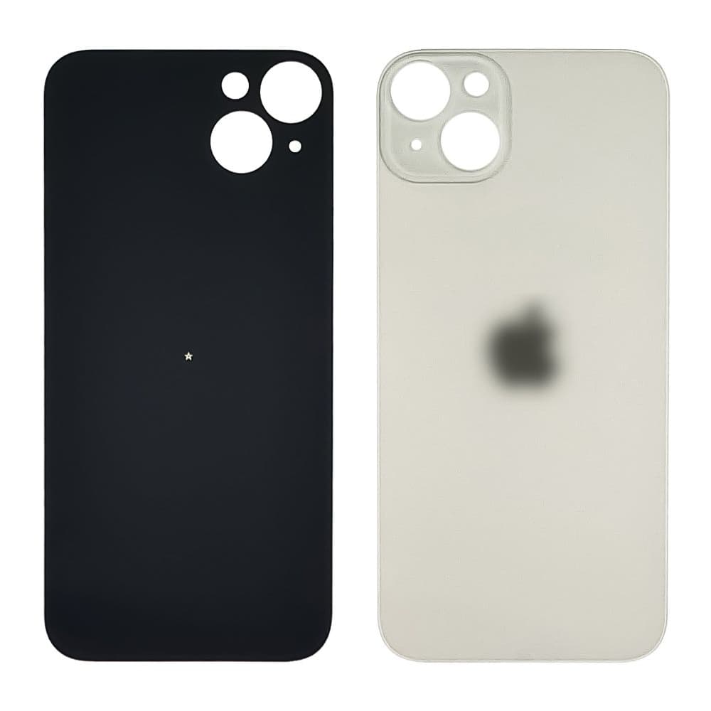 Задня панель Apple iPhone 14 Plus, біла, Starlight, не потрібно знімати скло камери, big hole, Original (PRC) | корпус, крышка аккумулятора, АКБ, батареи