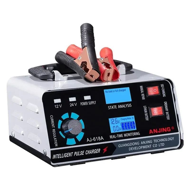 Умное зарядное устройство AJ-618A, 12V/30A, 24V/20А, 400W, для гелевых, кислотных, AGM аккумуляторов