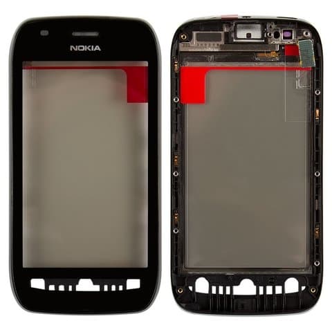 Тачскрин Nokia Lumia 710, чорний, в передній панелі | Original (PRC) | сенсорное стекло, экран
