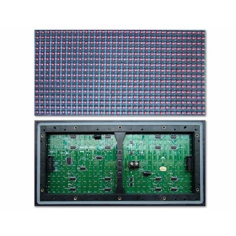 LED-дисплей для рекламы P10-Red (320 x 160 мм, 32 x 16 точек, IP65, 2000 нт)