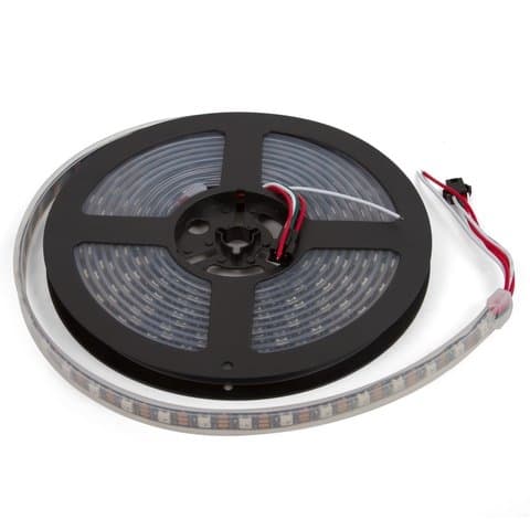 Светодиодная лента RGB SMD5050, WS2812B (c управлением, IP65, 5 В, 60 диодов/м, 5 м)