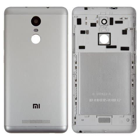 Задняя крышка Xiaomi Redmi Note 3 Pro, 2015116, 2015161, серебристая, с боковыми кнопками, Original (PRC) | РОЗПРОДАЖ!, Original (PRC) | корпус, панель аккумулятора, АКБ, батареи