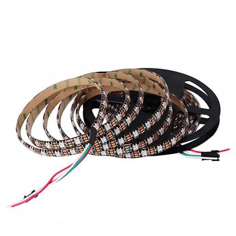 Светодиодная лента RGB SMD5050, WS2812B (c управлением, IP65, 5 В, 60 диодов/м, 5 м)