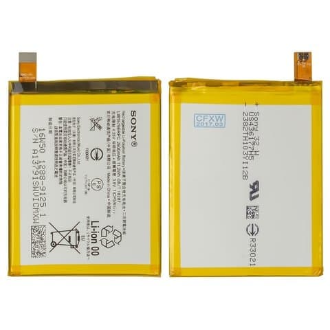 Акумулятор Sony E5506 Xperia C5 Ultra, E5533 Xperia C5 Ultra Dual, E5553 Xperia C5 Ultra, E5563 Xperia C5 Ultra Dual, E6533 Xperia Z3+ DS, E6553 Xperia Z3+, Xperia Z4, Xperia Z4 DS, AGPB015-A001, LIS1579ERPC, 1288-9125, Original (PRC) | 3-12 міс. гарантії | АКБ, батарея, аккумулятор