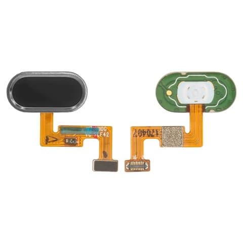 Шлейф Meizu Pro 6 Plus, кнопки меню, чорний, с пластиком, Original (PRC)
