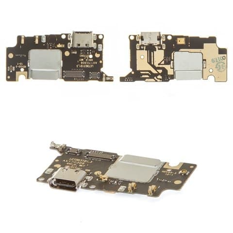 Плата зарядки Xiaomi Mi 5C, шлейф коннектора зарядки, с микрофоном, High Copy